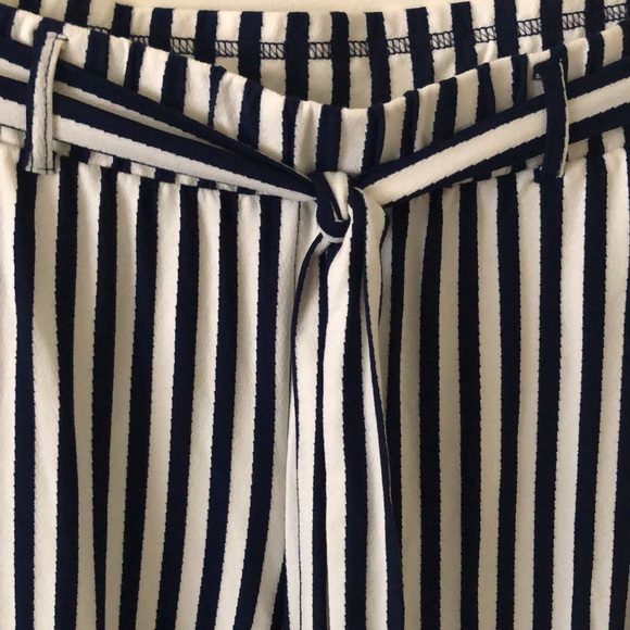 KWOT Any Body casual flare leg white with blue stripe summer/ spring pant . - Picture 2 of 5
